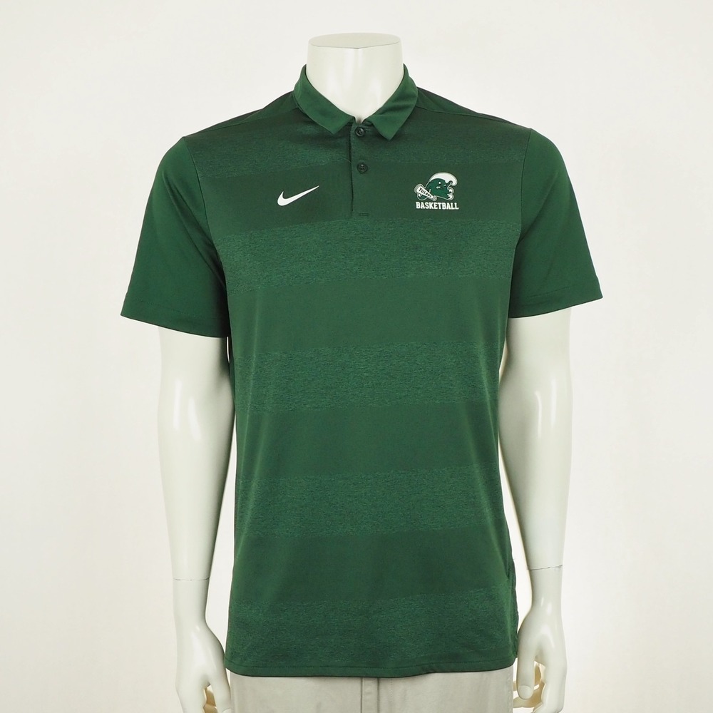Nike Team Tulane Green Wave Basketball Polo Shirt Mens Medium Green University